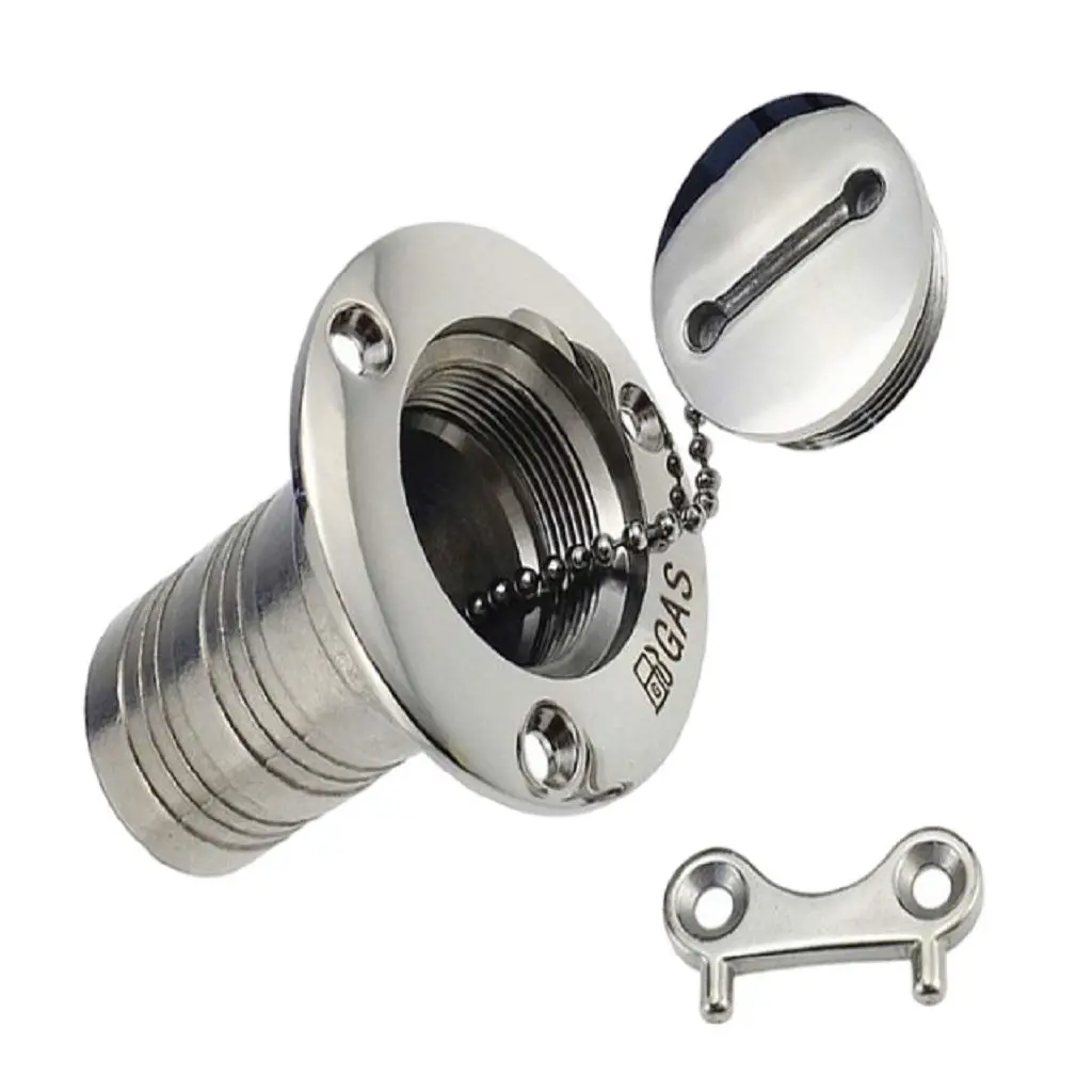 

Ø 50 Mm Gas Filler Neck Filler Neck With Chains And Chains, 316 Polished Stainless Steel, Silver