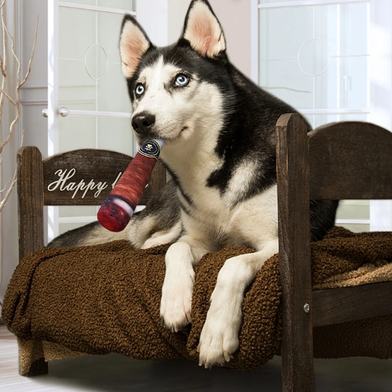 Игрушки для собак пищащий щенок плюшевая игрушка забавная горящая сигара