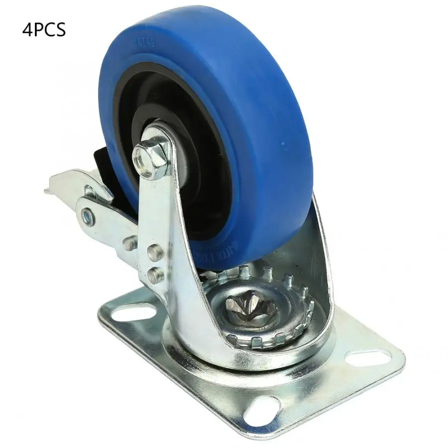 4 шт./компл. дюймовые колесики с резиновым подшипником для тележки
