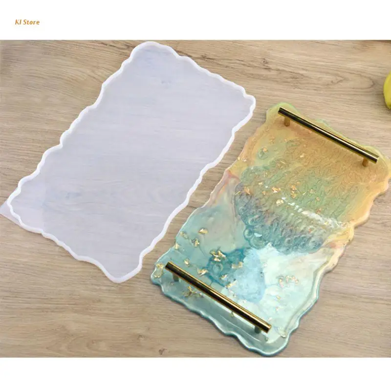 

Big Rectangle Plate Resin Mold Oversized Fruit Disc Tray Resin Mold Art Craft J78F