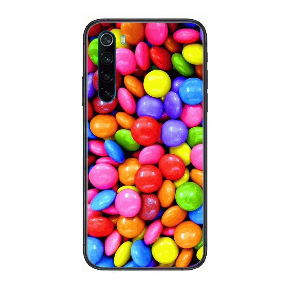 

m&ms chocolate cartoon Phone Case For XiaoMi Redmi Note 9S 8 7 6 5 A Pro T Y1 Anime Black Cover Silicone Back Pretty
