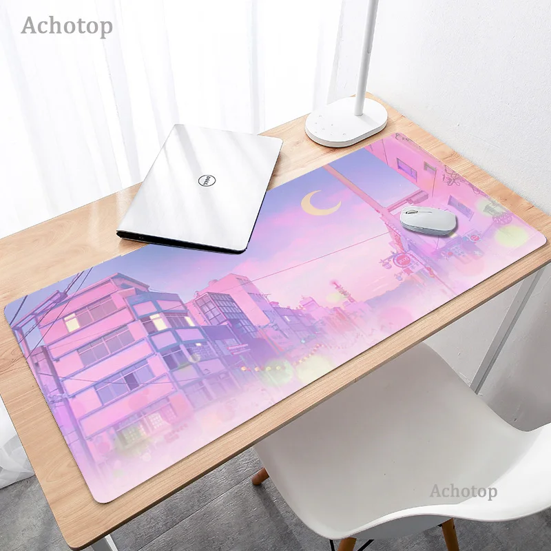 cute moon landscape aesthetics art mouse pad xxl kawaii anime laptop gaming mouse pad pc gamer large mouse pad keyboard desk mat free global shipping