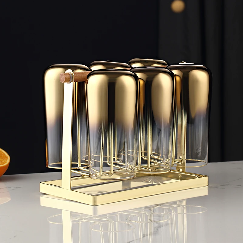 

Luxury glass water cup high value heat-resistant round European Phnom Penh Cup with modern minimalist home set