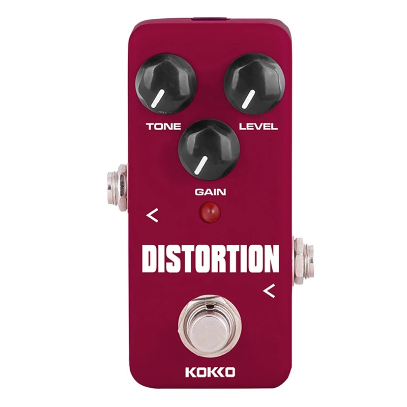 

KOKKO Distortion Guitar Pedal, Mini Effect Pedal Processor of Classic Distortion Tone Effect Universal for Guitar and Bass