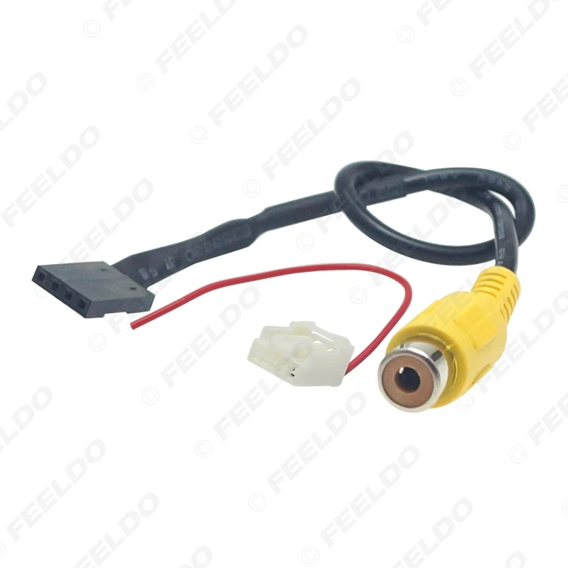 Автомобильная камера заднего вида FEELDO видео штекер RCA Реверсивный кабель адаптер