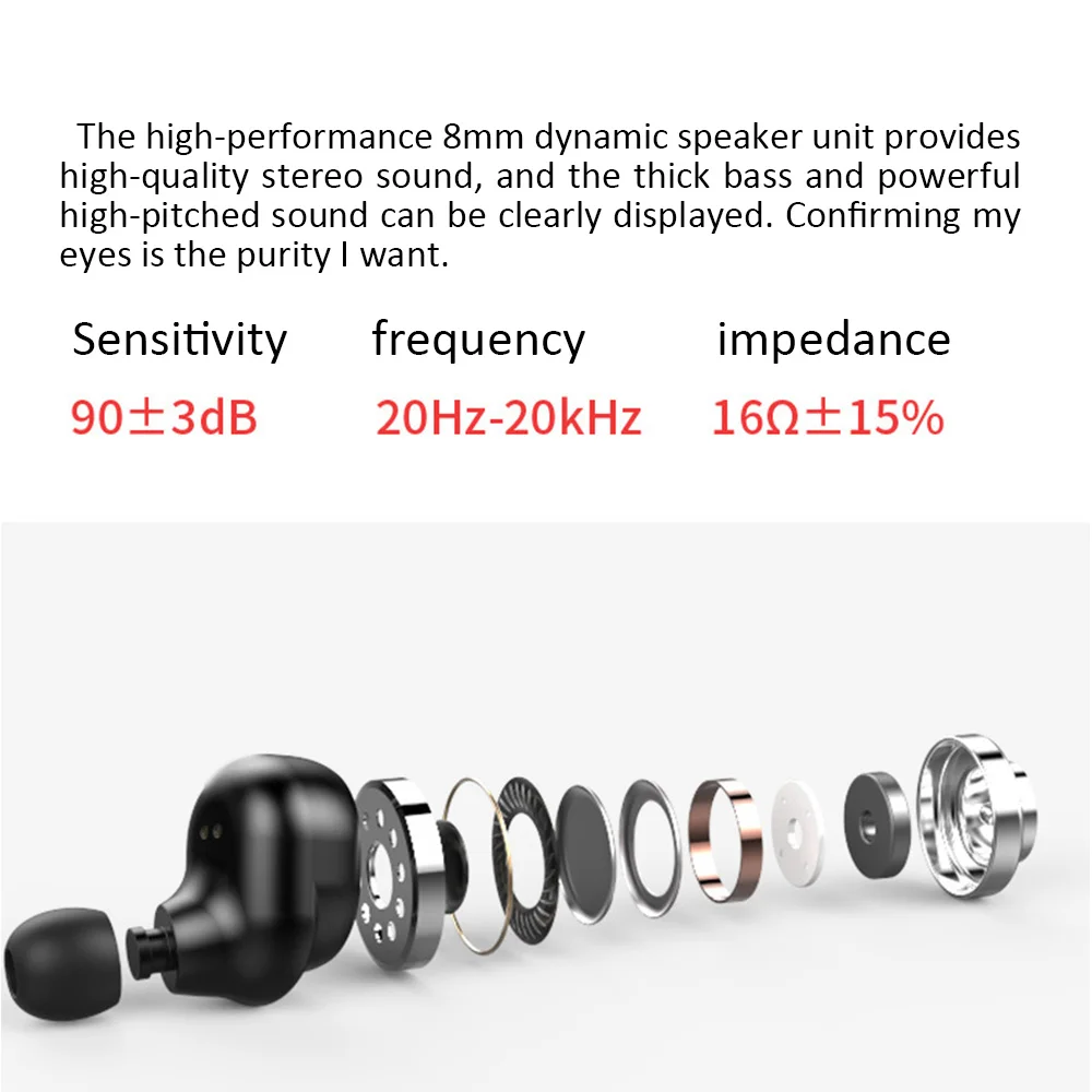 Bluetooth гарнитура V8 TWS с зарядным устройством без задержки HD бинауральный вызов