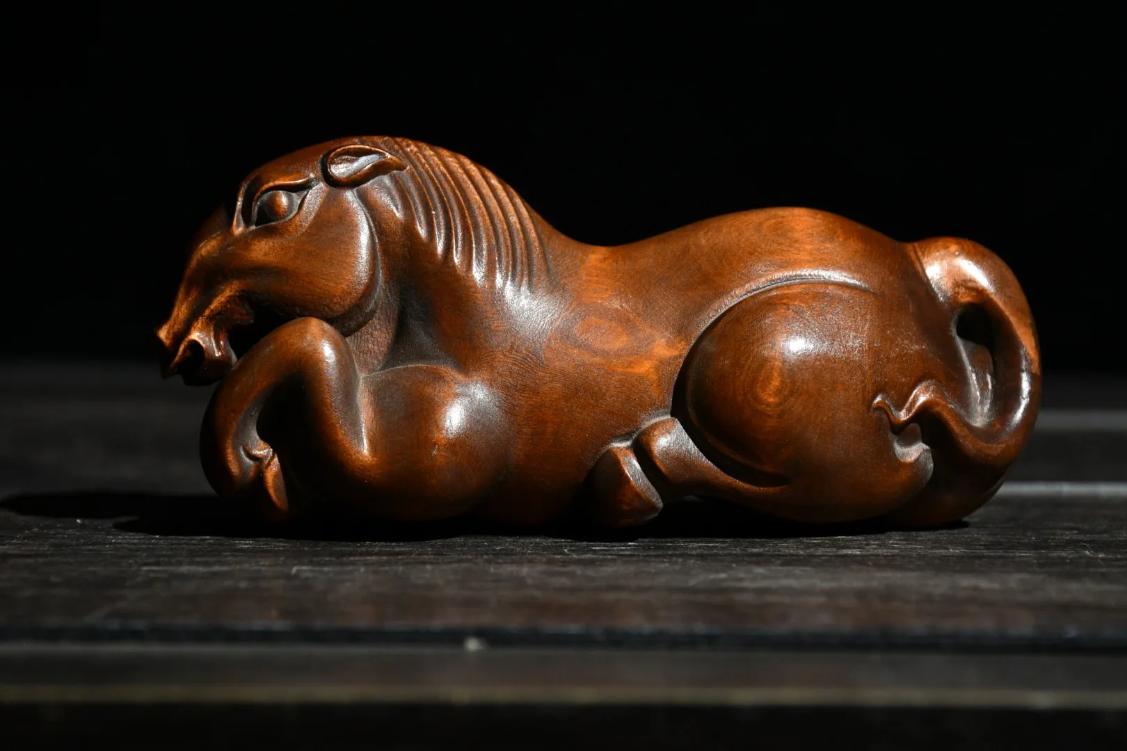 

Home Decor 5" China Lucky Seikos Boxwood Chinese Zodiac Horse Statue Tang Dynasty Horse Statue Implication Success