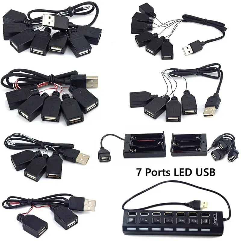 

High Quality Light Accessories Black One to Seven USB Port For LED Light Kit 10220 10260 42083