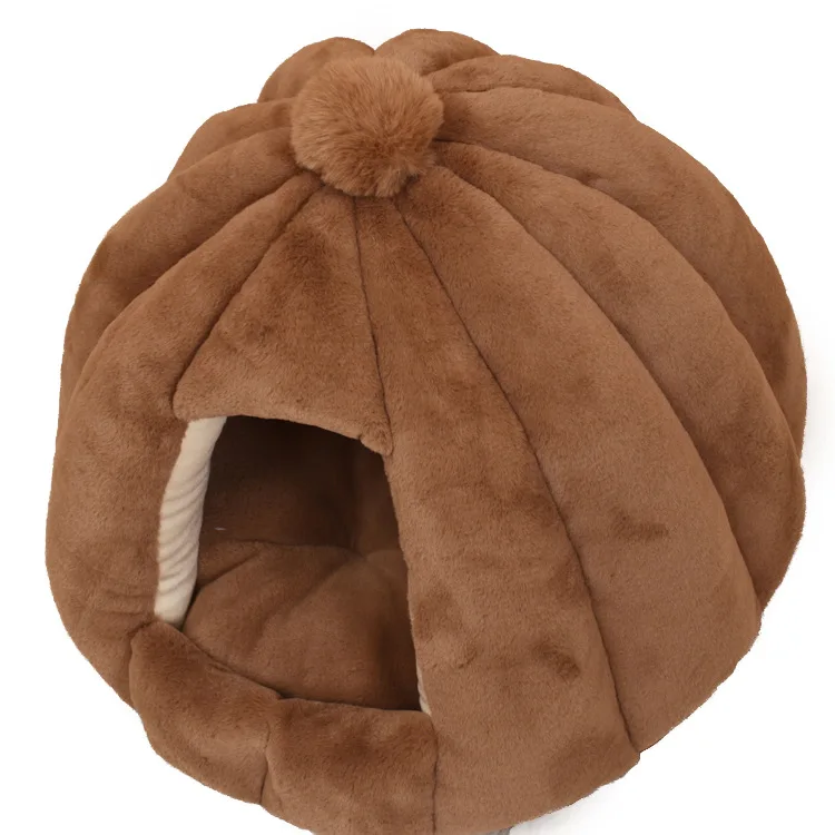 

pets deep sleep round kennel semi-enclosed cat nest bunny velvet autumn/winter nest pad pet nest small dog beds