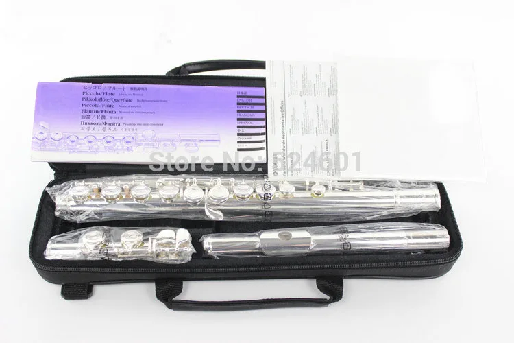 

Ho Flute Instruments 211 SL C Tune 16 Hole Obturator E Key Nickel Plated Flute Silver Plated C Flute Classic Music With Case