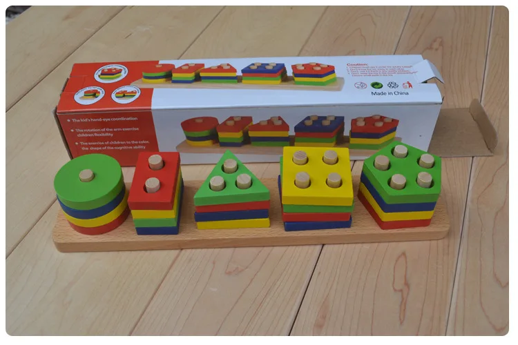 Бесплатная доставка детская деревянная головоломка Монтессори Детские