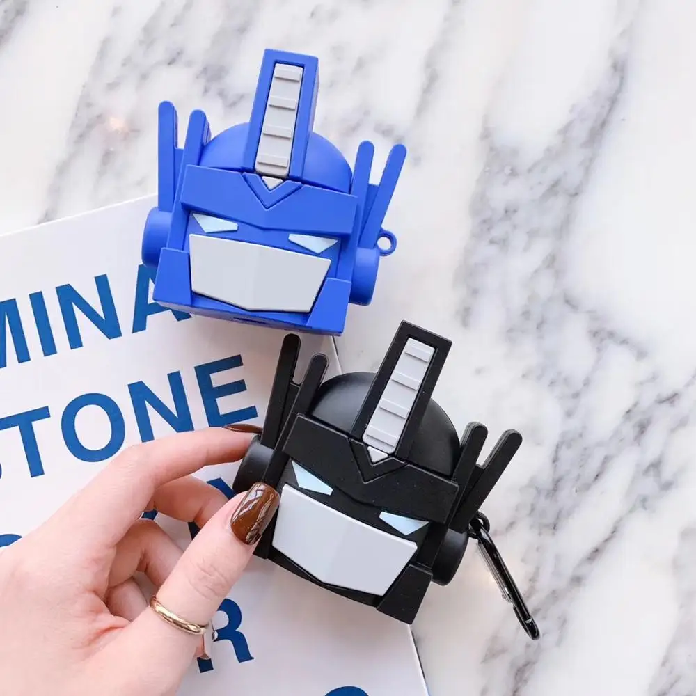 3D Мультяшные Трансформеры Autobots Optimus Prime корпусы гарнитурные для Airpods чехол