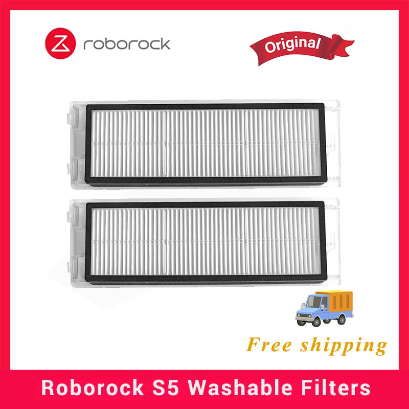 

Roborock S5 Max Запчасти для роботизированного пылесоса-моющиеся запасные фильтры, 2 шт., 100% оригинал