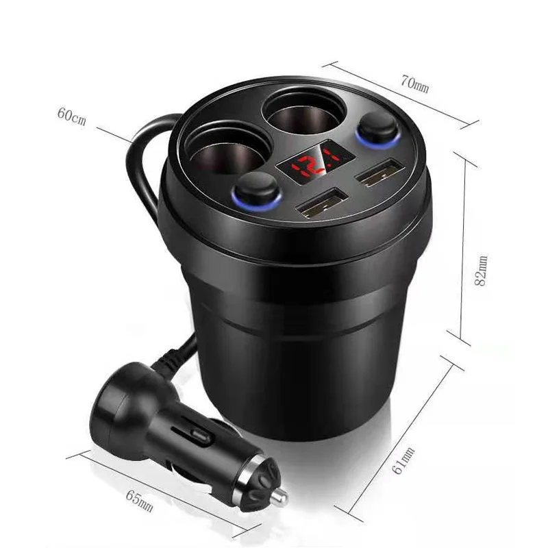 Двойной USB порт 2 способ Авто прикуривателя автомобиля гнездо сплиттер зарядное