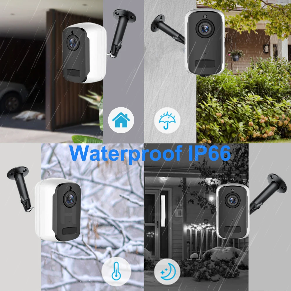 Беспроволочная батарея WiFi камера 1080P 2MP HD наружная крытая IP Беспроводная камера с питанием от аккумулятора PIR