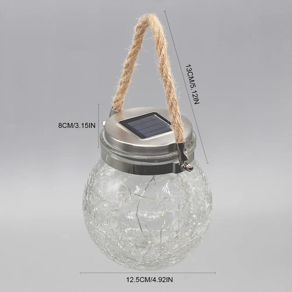 Уличная стеклянная банка с трещинами портативная фотовспышка для сада стола