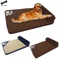 large pet dog bed winter warm kennel sleeping pet house pillow bed removable pet nest supplies