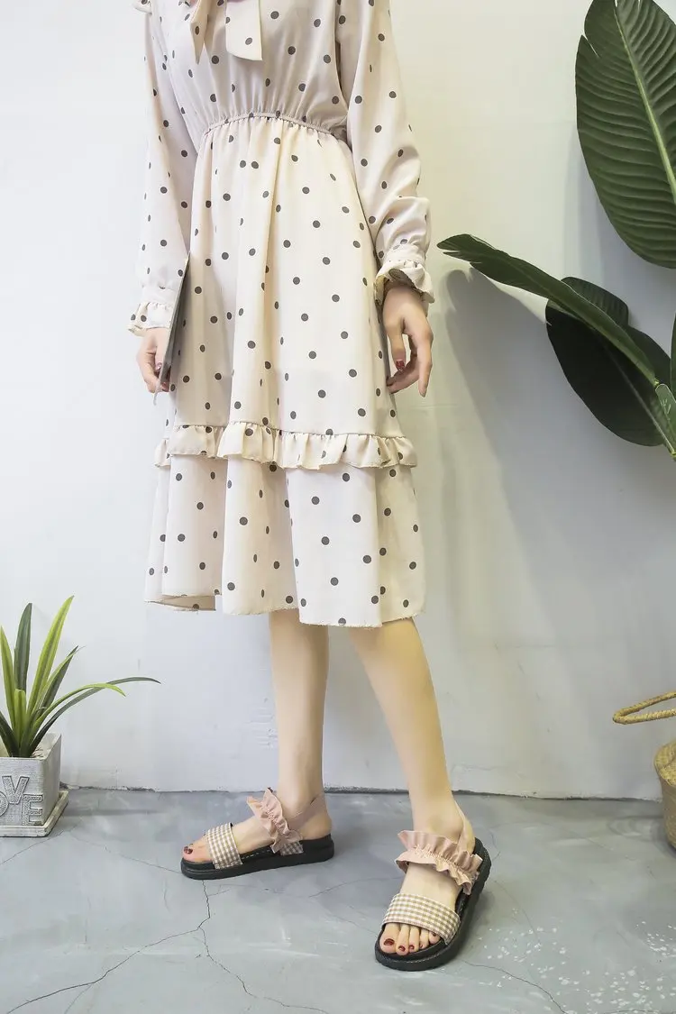 

2021 Women Sandals Flats Soled Sandals Fairy Wind Korean Muffin Bottom Woman Wedge Shoes Student Platform Roman Sandals Footwear