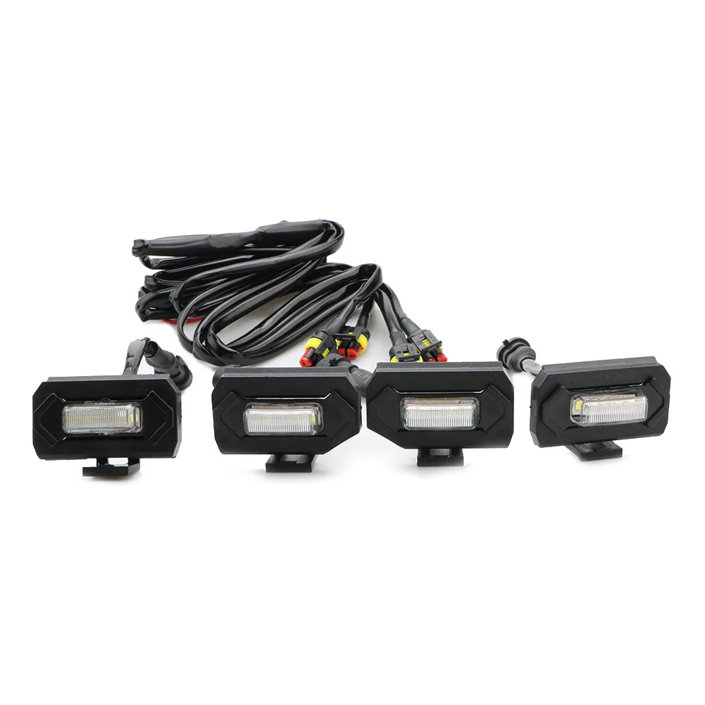 

For Toyota Tacoma TRD Pro Grille Lights High Quality Kit Replacement Smoke Lens LED W/Harness Cable White Lamps