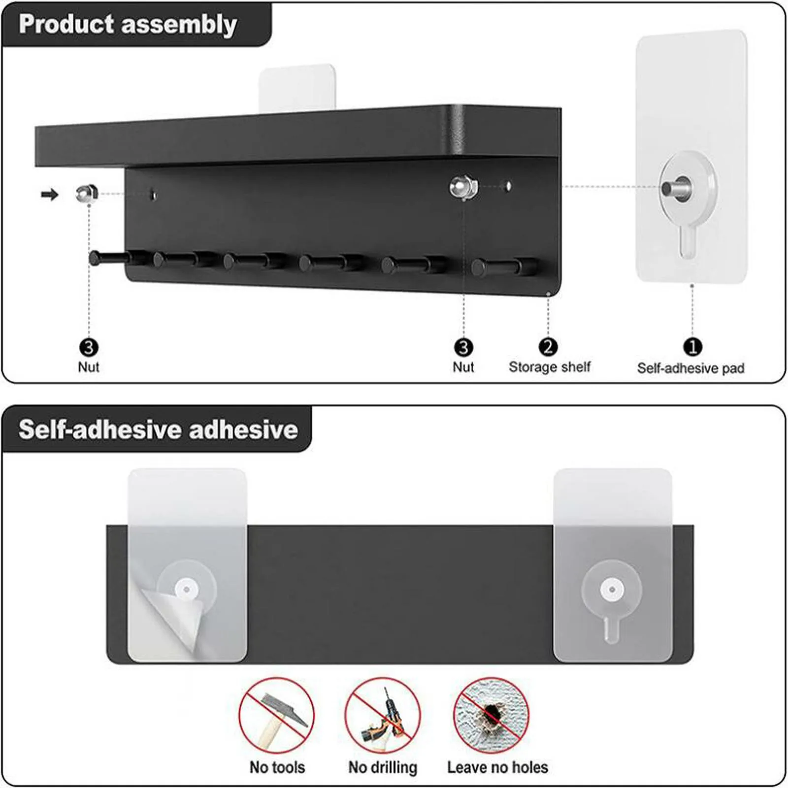 Многофункциональный держатель для фен волос без использования рук плойка полка