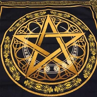 new altar tarot cloth for board games tarot cards tablecloth cotton and linen wicca ceremony table cover blanket pentagram moon