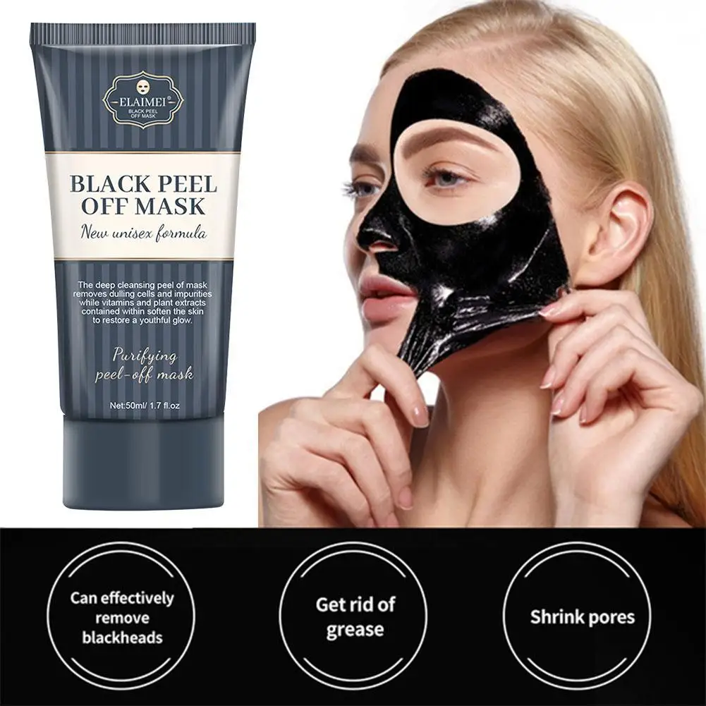 

50ml Blackhead Remover Peel Off Mask Nose Black Mask Face Care Mud Acne Treatment Peel Off Mask Pore Strip Peel Mask Oil Control