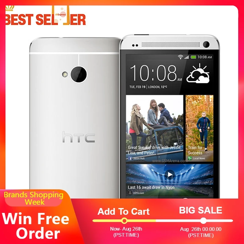 Разблокированные оригинальные мобильные телефоны htc ONE M7 2 Гб ОЗУ 32 ПЗУ смартфон 4 7