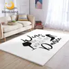 BlessLiving High Heels Large Carpet For Living Room Singing Dancing Center Rug Black White Bedroom Carpet Fashion Girls Alfombra 1