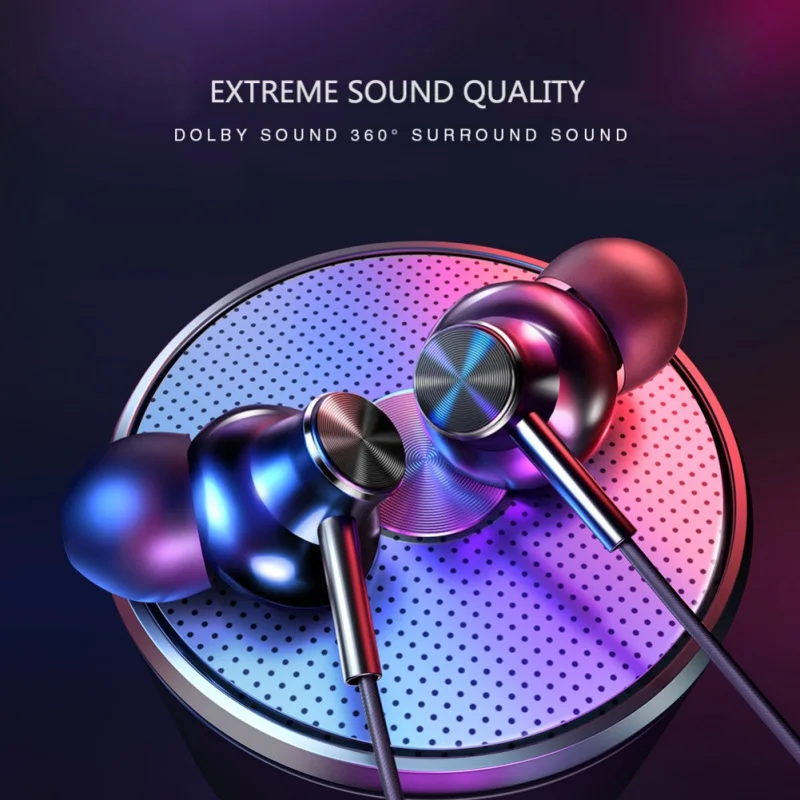 In-ear Headphone Flat Earbud Type-C Portable Heavy Bass HiFi Wired Monitoring Headset NEW! | Электроника