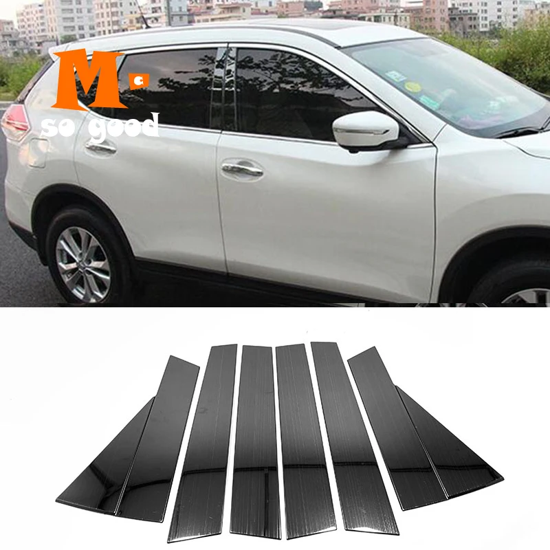 

ABS Chrome Trim Shell 2014-2018 For Nissan XTrail T32 Car Accessories X-Trail Rogue Car Central Window Pillar Posts Cover