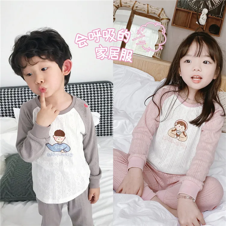 Tonytaobaby новый комплект домашней одежды для мальчиков и девочек дышащая Пижама