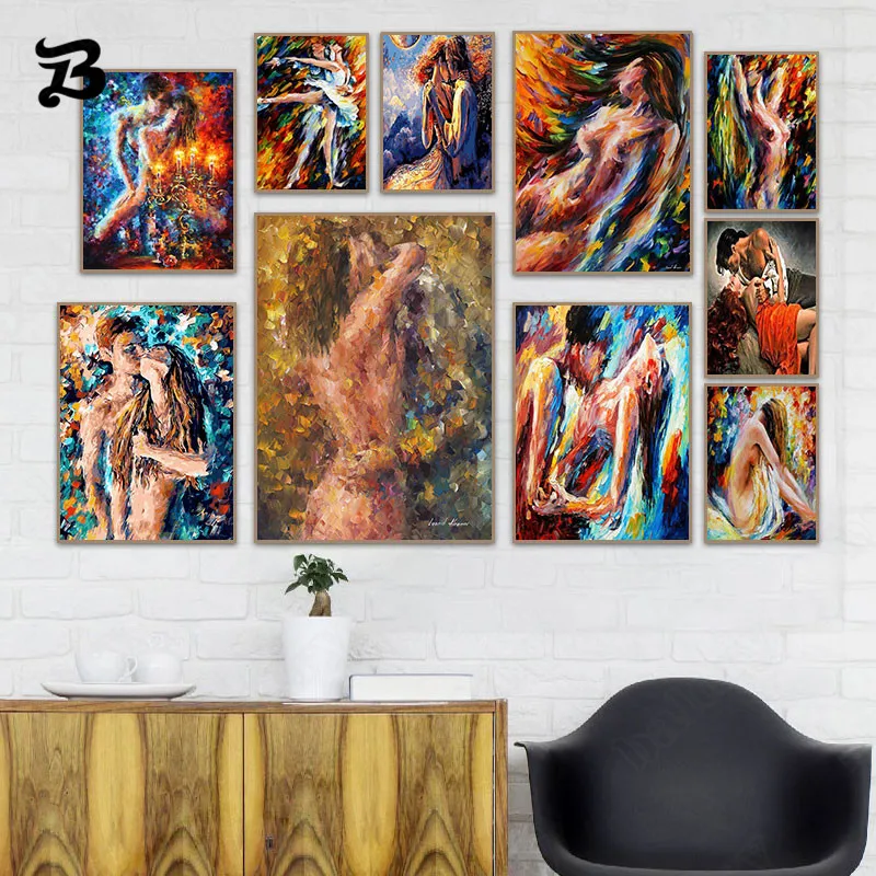 Живопись на холсте для гостиной страстный секс живопись голой женщины и мужчины