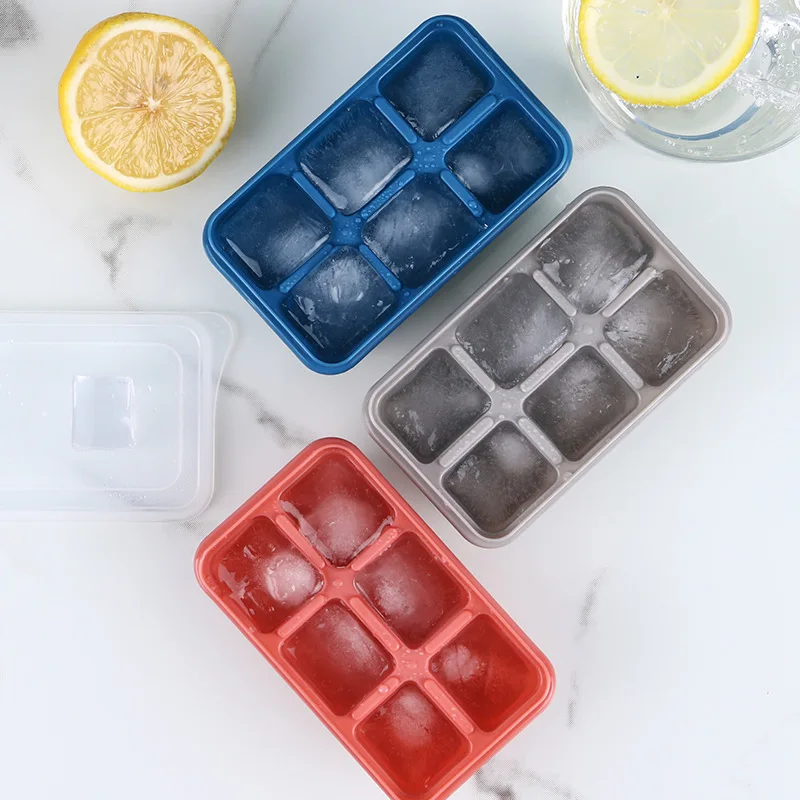 

Lattice Ice Box Freezing Mold Quick Freezer Household Refrigerator Self-made Easy Demoulding Plastic Box with Cover Silica Gel