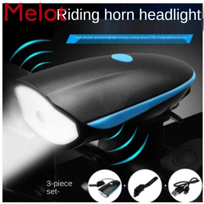 

Bicycle Headlight Cycling Preparation Horn Light Charging Horn Light