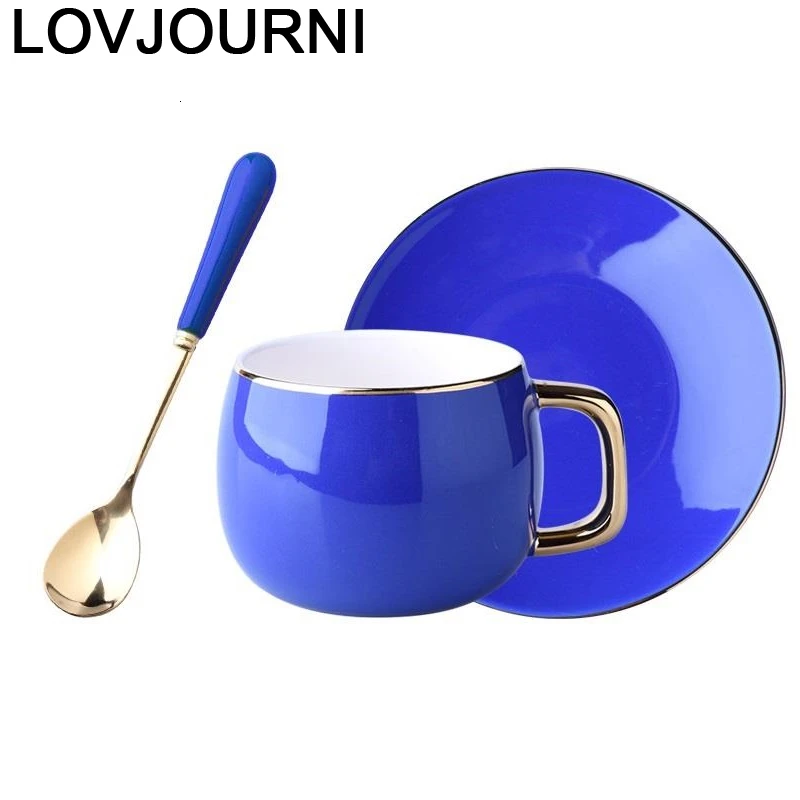 Фарфоровая большая чайная посуда для напитков Tazze Colazione Taza De Cafe Milk Copo E Coffe Новинка