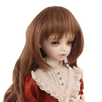 aidolla 13 bjd doll wig long curly bangs doll hair noodle roll wavy wig high temperature wire doll accessories for diy doll