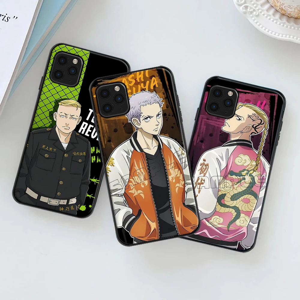 

Tokyo Avengers Japan Anime Phone Case For iPhone 6 7 8 6S Plus X XR XS 11 12 13 Pro MAX Mini SE 2020 Soft TPU Funda Back Cover