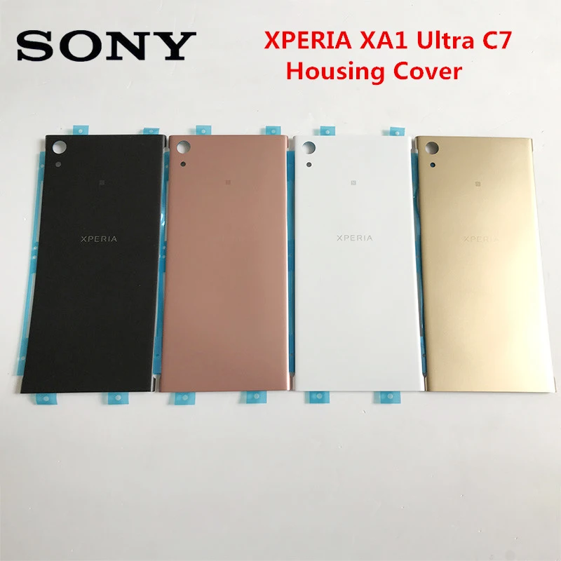 100% Оригинальный SONY XPERIA XA1 Ultra C7 G3221 G3226 пластиковый корпус задняя крышка батареи