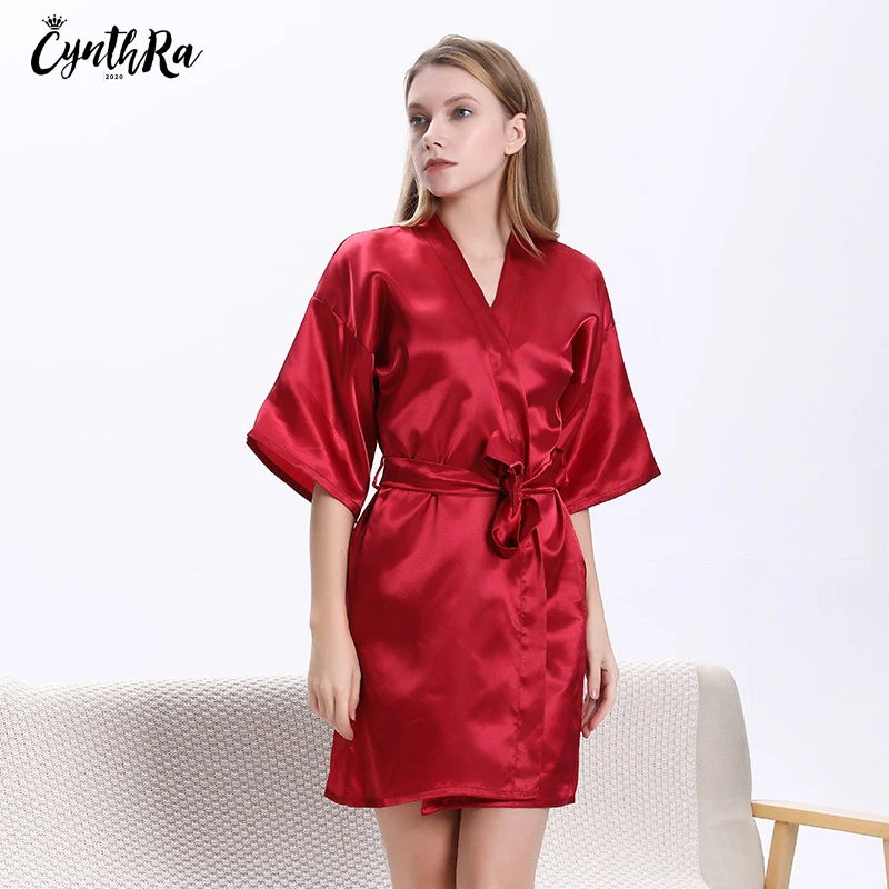 CYNTHRA 2020 топы для сна ледяные шелковые пижамы женский летний халат тонкая секция