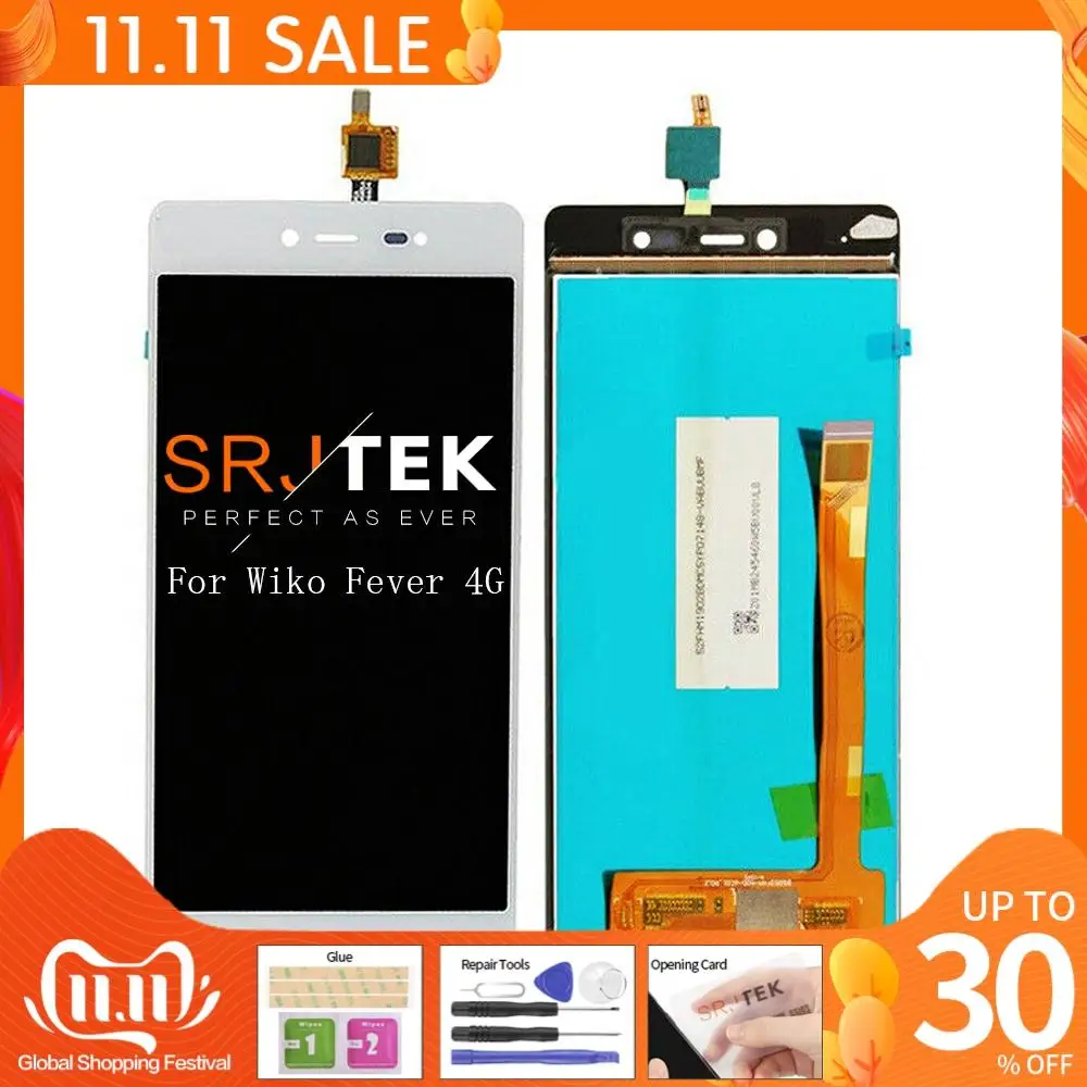 Высокое качество 5 2 &quotдля Wiko Fever 4G LCD сенсорный экран дисплей дигитайзер сборка