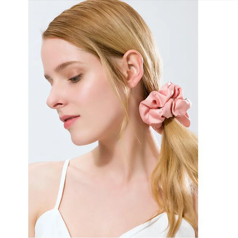 Корейские летние винтажные Однотонные резинки для волос женщин и девочек