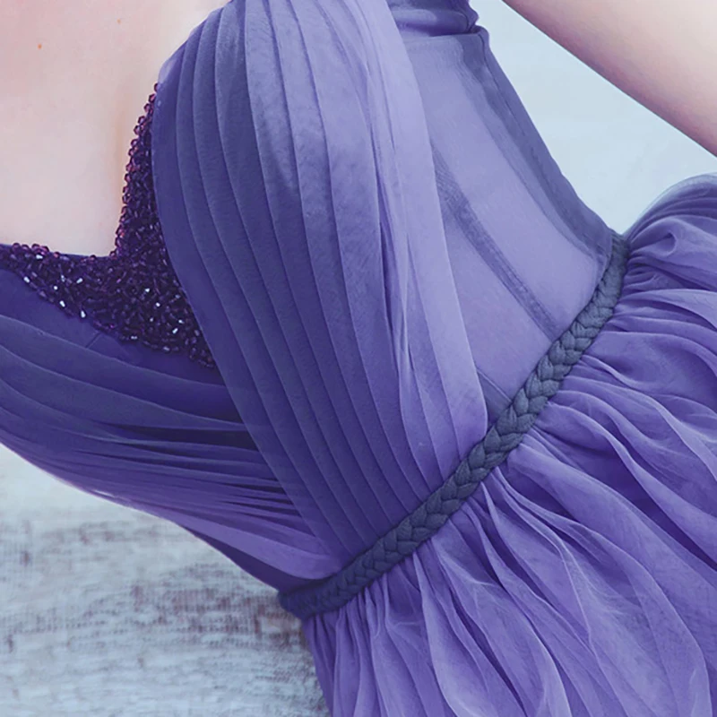 

Evening Dresses Illusion Strapless Spaghetti Strap Lace Tulle Floor-Length A-Line Pleat Beading Luxury Lady Formal Gown TS513