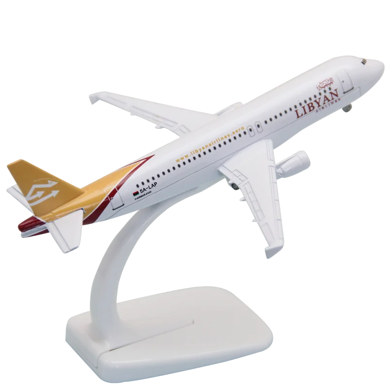 

Diecast 1:400 Simulation Libyan Airlines A320 Alloy Passenger Aircraft Finished Model Desktop Decorations Collection Gifts