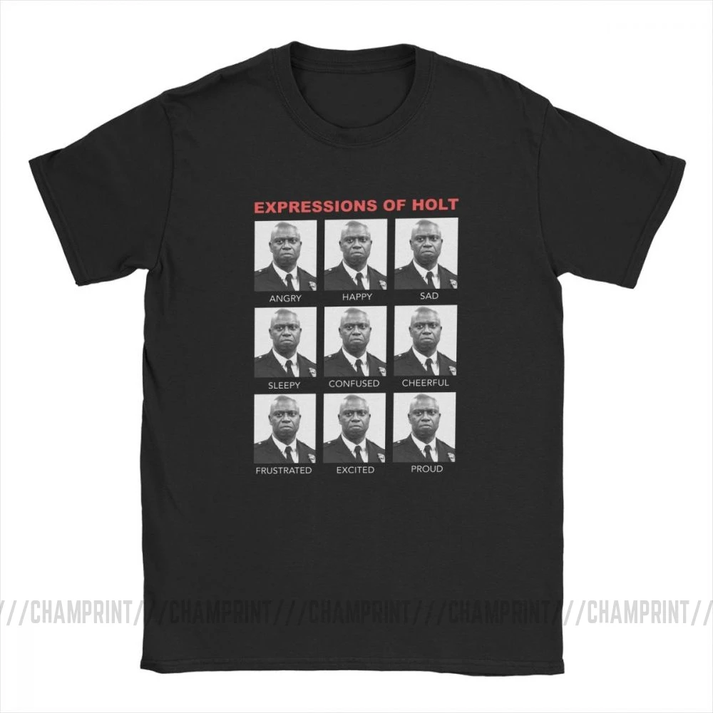 Expressions Of Holt повседневные мужские футболки Бруклин девять Бруклин 99 одежда с коротким рукавом классические футболки хлопковая Футболка с круглым вырезом