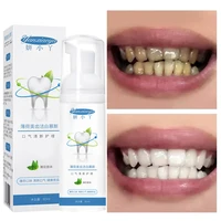 tooth whitening cleaning mousse fresh shining toothpaste fresh breath remove plaque stains bright teeth portable dental tool 60m
