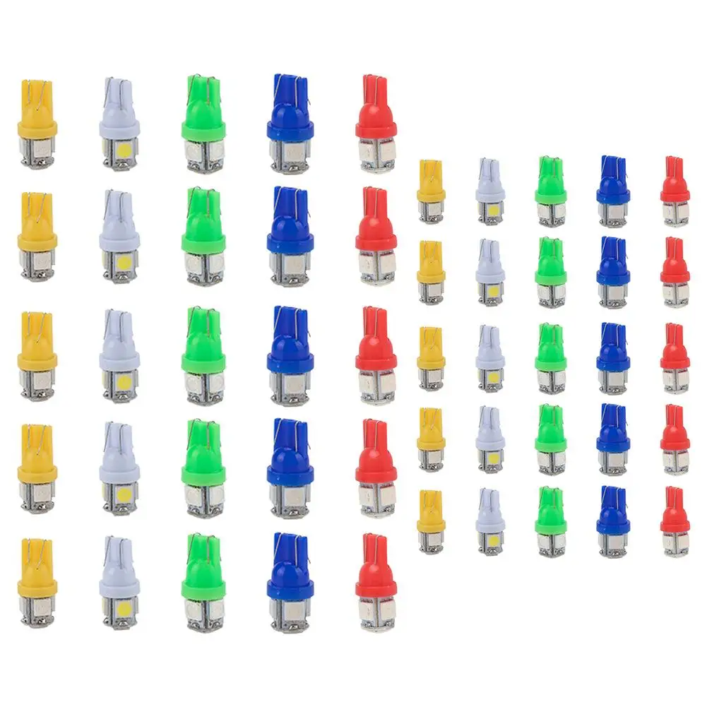 

50 шт., лампы для приборной панели T5 T10 PC194 PC195 PC160 PC161