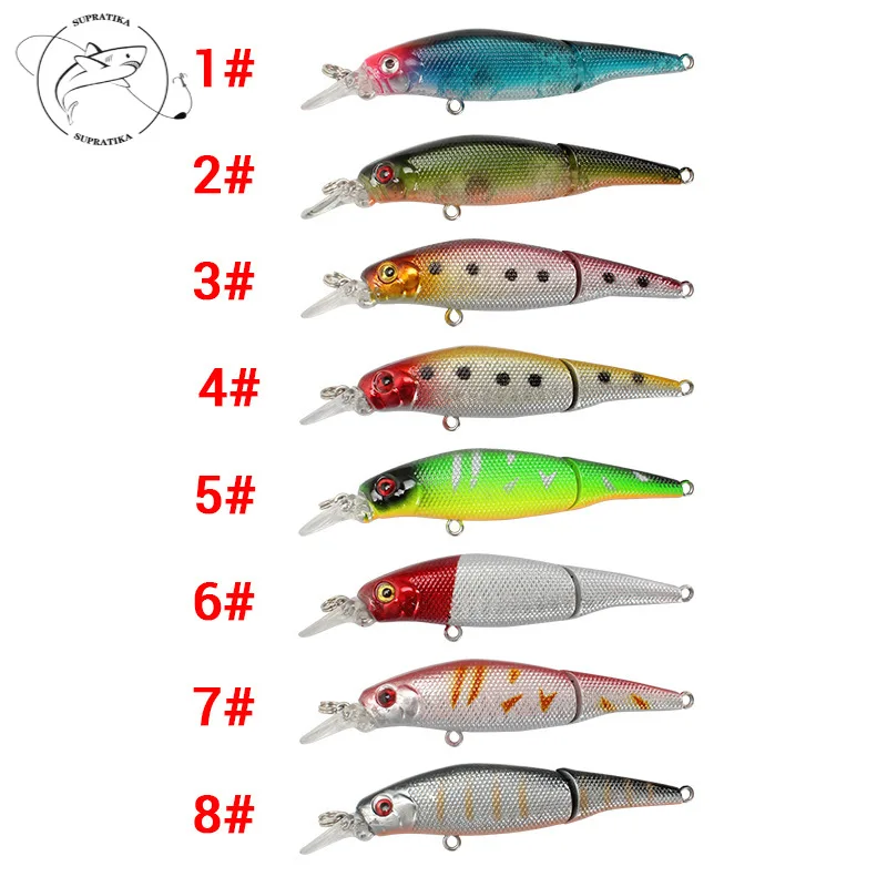 

Multi-section Plastic Hard Bait Bionic Bait6# Hook Depth Dive 0.5-1.5m 8pcs/set 8.5cm/7.4g Wobblers Sea Fishing Lure