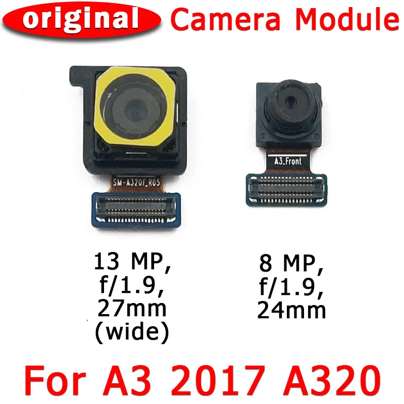Оригинальная фронтальная и задняя камера для Samsung Galaxy A3 2017 A320 модуль основной