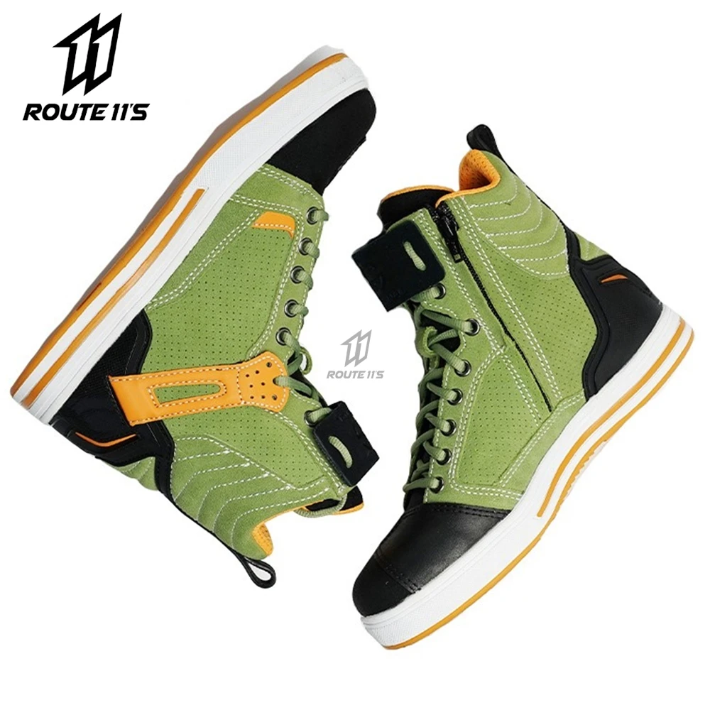 Мужские мотоциклетные ботинки Нескользящие сапоги для мотокросса дышащие