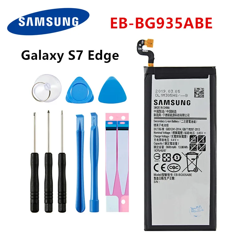 Оригинальный аккумулятор SAMSUNG EB-BG935ABE 3600 мА · ч для Samsung Galaxy S7 Edge SM-G935 G9350 G935F G935FD G935W8